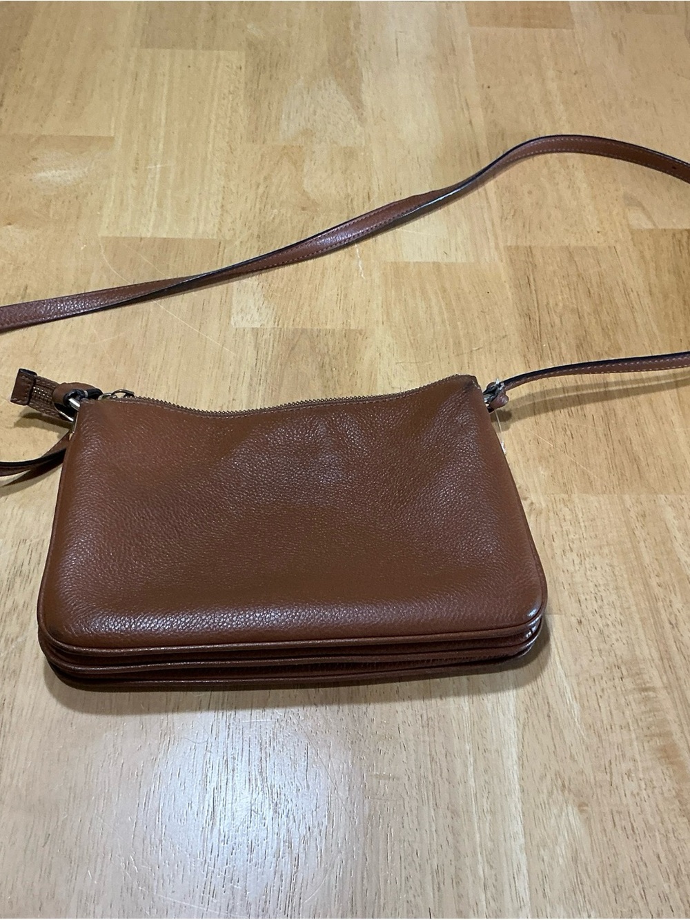 kate spade Brown Pebbled Leather Crossbody Messenger - Picture 7 of 8